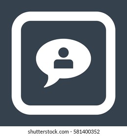 Call center Icon, flat design style