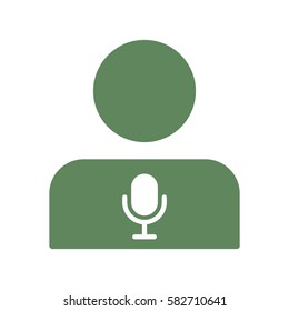 Call center Icon, flat design style