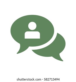 Call center Icon, flat design style