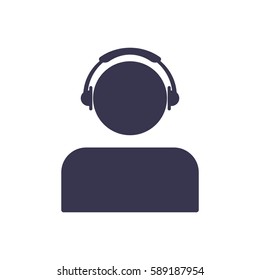 Call center Icon, flat design style