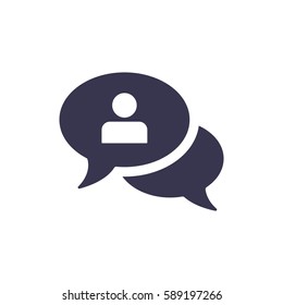 Call center Icon, flat design style