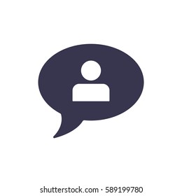Call center Icon, flat design style