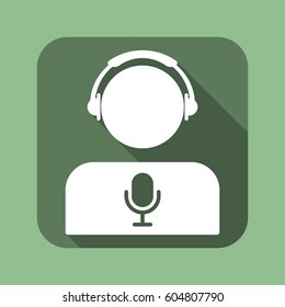 Call center Icon, flat design style
