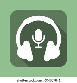 Call center Icon, flat design style