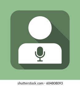 Call center Icon, flat design style