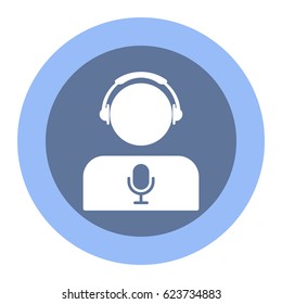 Call center Icon, flat design style