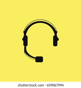 Call center icon. Flat design, can be used for web and mobile design