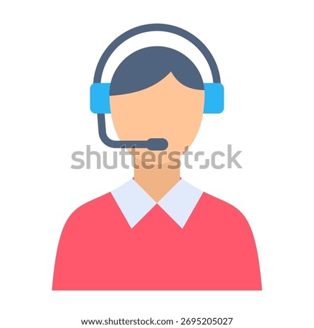 Call Center Icon Flat Design Vector Illustration