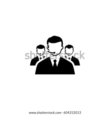 Call Center Icon. Flat Design. Business Concept. Isolated Illustration