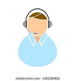 call center icon. flat illustration of call center vector icon. call center sign symbol