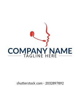 Call Center Icon, Help Hotline, Support Operator. Hotline Call Center Logo Design 