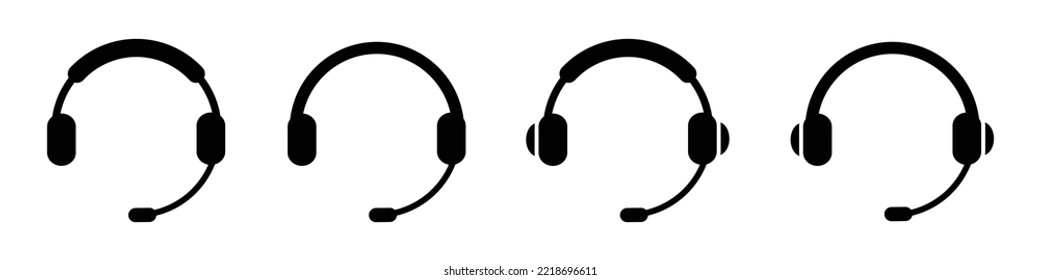 Call center icon. Hotline icon. Support service icon, Headset icon, vector illustration