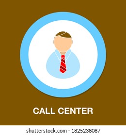 call center icon - call center isolated, customer service illustration- Vector help-center
