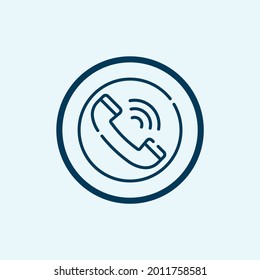 Callcenter-Symbol einzeln auf weißem Hintergrund aus der Feedback- und Testimonials-Kollektion. Symbol des Callcenter-Symbols in dünner Linie Umriss eines linearen Call-Center-Symbols für Logo, Web, App