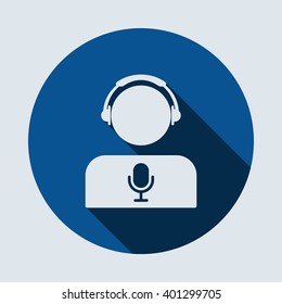 Call center Icon  isolated vector flat design