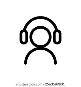 Call Center Icon Line Style Design Finance Vector Illustration