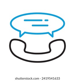 Call center icon. line vector icon on white background. high quality design element. editable linear style stroke. vector icon.
