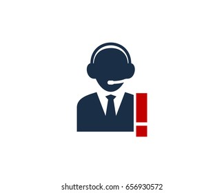 Call Center Icon Logo Design Element