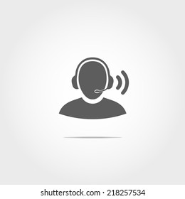 call center icon on white background