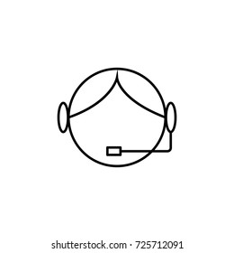 Call Center Icon on white background