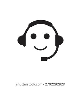 Icono de centro de llamadas, símbolo de Asistencia al cliente en línea. Contacte a nuestro Servicio al cliente. El logotipo de los auriculares se puede utilizar para las empresas y más.