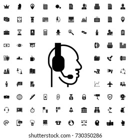 Call center icon. set of filled company icons.