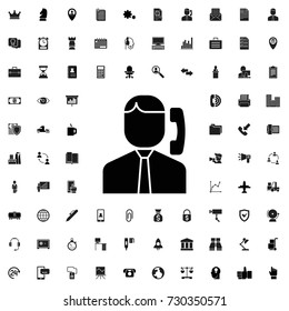 Call center icon. set of filled company icons.