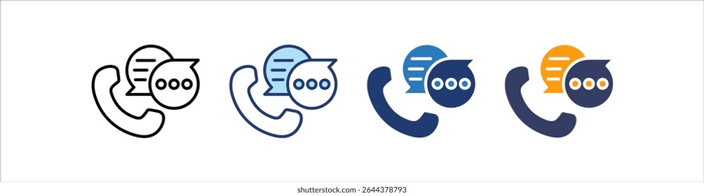 Call Center Icon Set Multiple Style Collection