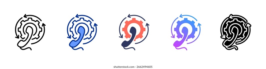 Call Center icon sheet multiple style collection