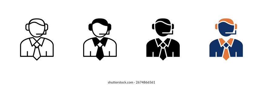 Call Center icon sheet multiple style collection