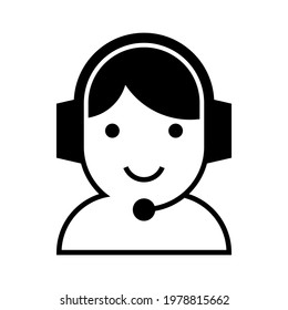 Call center icon sign, Operator customer support symbol, Help center, Technical social support service, Isolated on white background, Vector Illustration