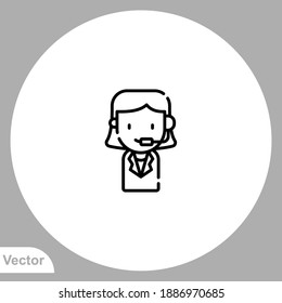 Call center icon sign vector,Symbol, logo illustration for web and mobile