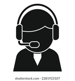 Call center icon simple vector. Office service. Work online