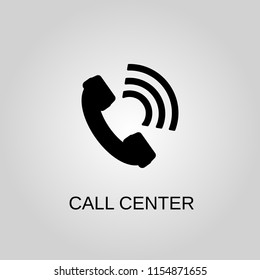 Call center icon. Call center symbol. Flat design. Stock - Vector illustration