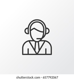 Call Center Icon Symbol. Premium Quality Isolated Operator Call Center Icon Element In Trendy Style.