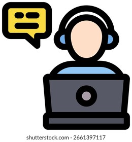 Símbolo del icono del centro de llamadas. Ilustración vectorial