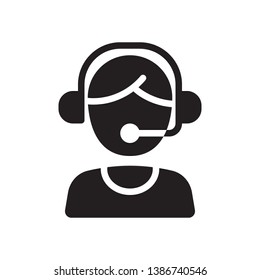 Call center icon in trendy flat style design. Vector graphic illustration. Suitable for website design, logo, app, and ui. Vector file. EPS 10.