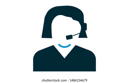 Call center icon in trendy flat style design. Vector graphic illustration. Suitable for website design, logo, app, and ui. Vector file. EPS 10.