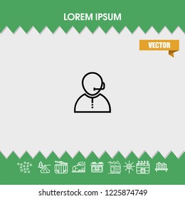 Call center icon vector