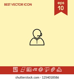 Call center icon vector