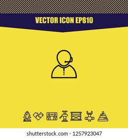 Call center icon vector
