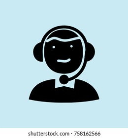 call center icon vector