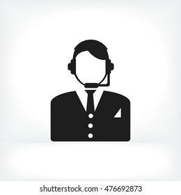 Call center icon, vector best flat, EPS