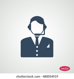 Call center icon, vector best flat icon, EPS