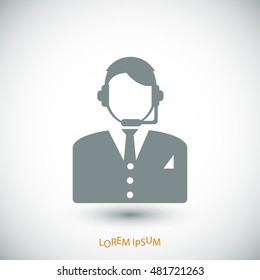 Call center icon, vector best flat icon, EPS