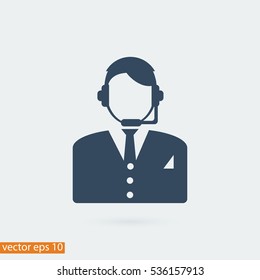 Call center icon, vector best flat icon, EPS