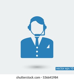 Call center icon, vector best flat icon, EPS