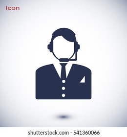 Call center icon, vector best flat icon, EPS