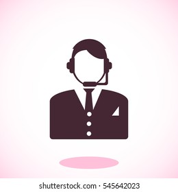 Call center icon, vector best flat icon, EPS