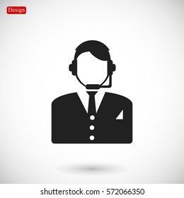 Call center icon, vector best flat icon, EPS